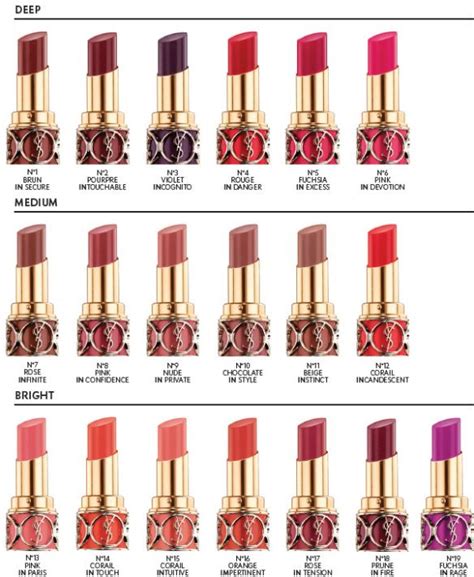 ysl dark lipstick|ysl lipstick color chart.